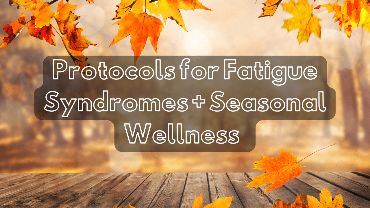Wellness protocols for Fatigue Syndromes + Seasonal Change